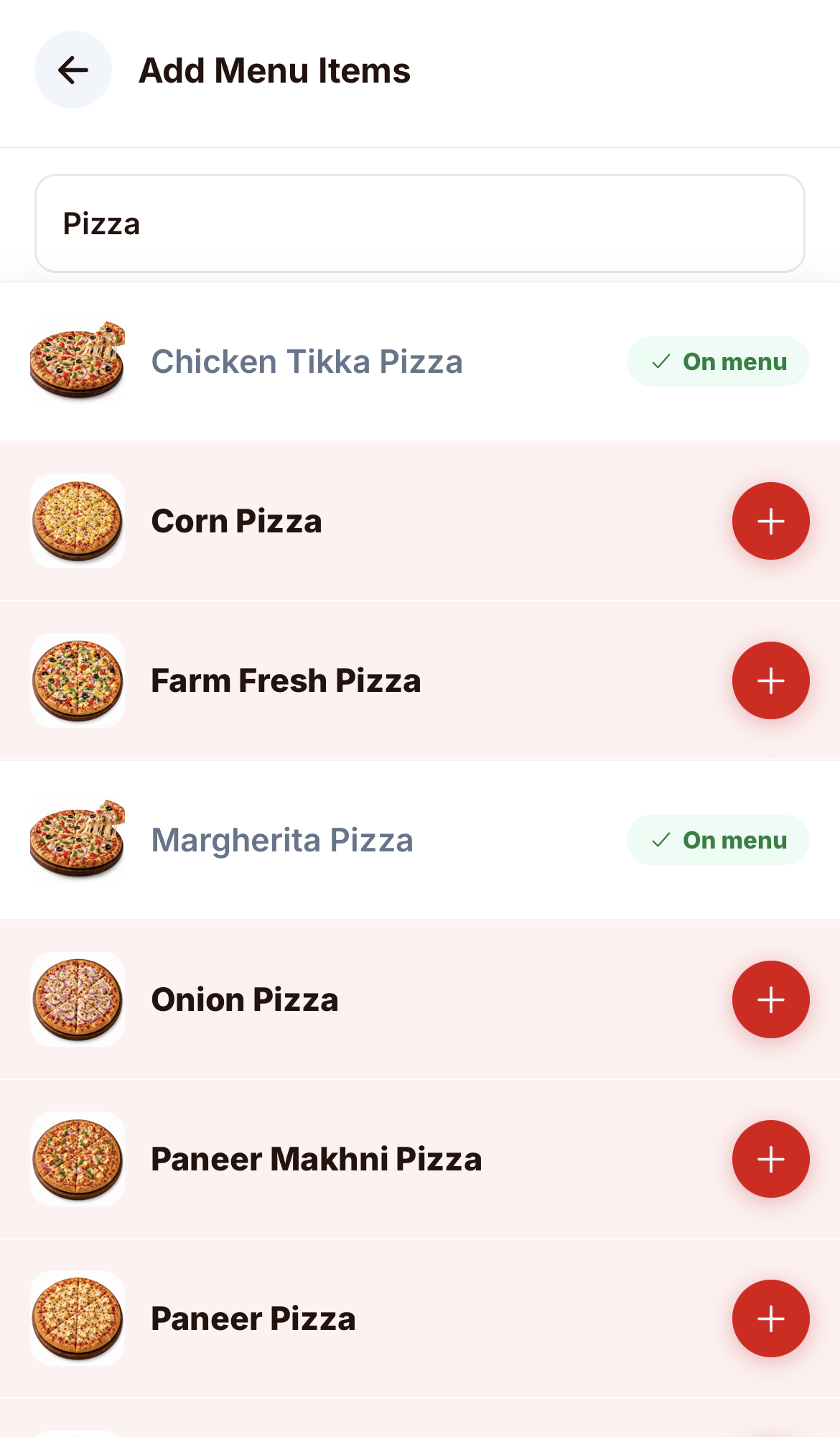 Search the menu library for burgers